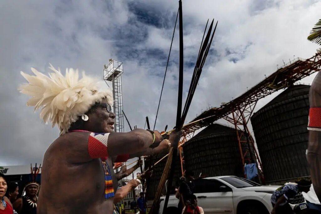 Indígenas em protesto contra Cargill