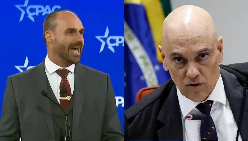 Eduardo Bolsonaro e Alexandre de Moraes